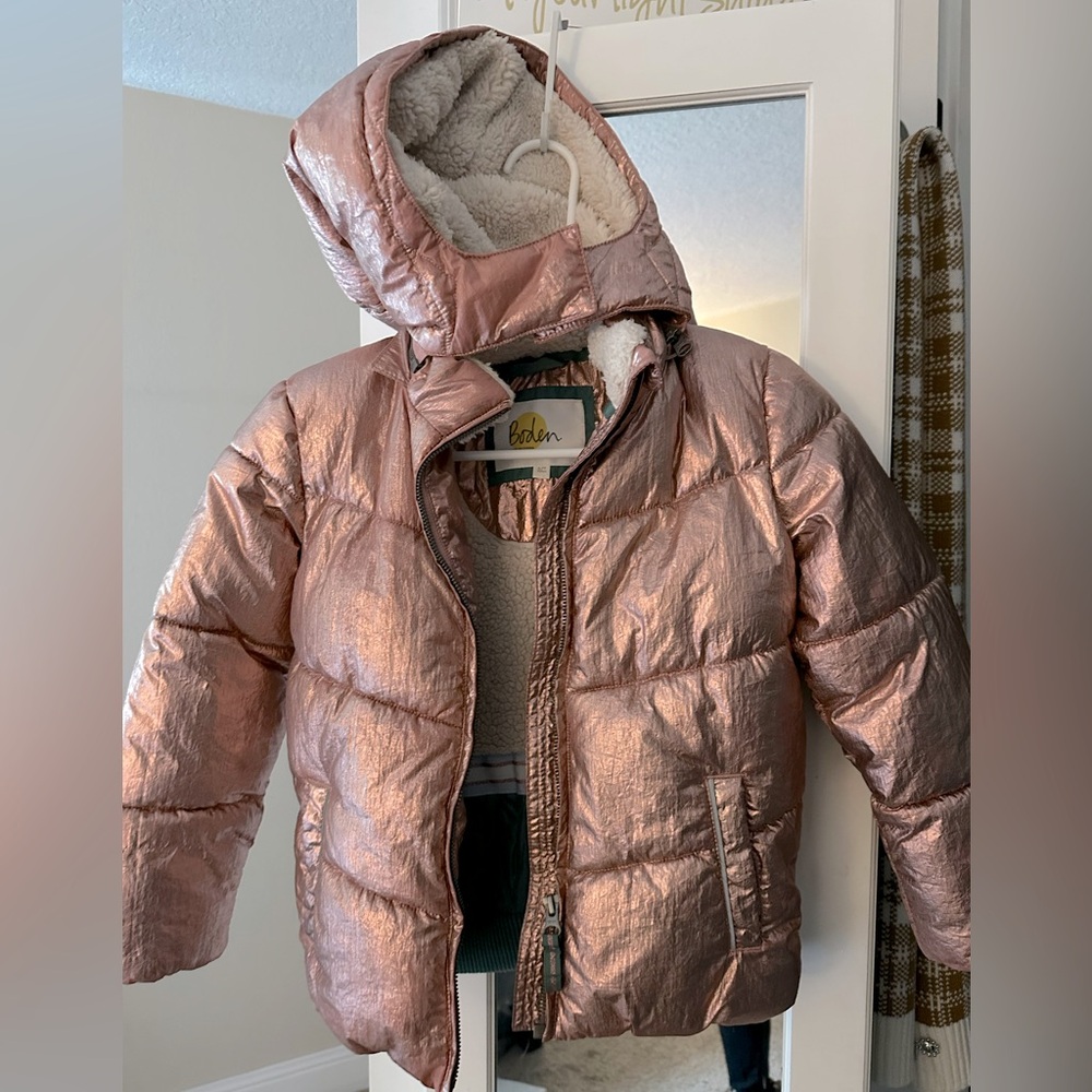 MINI BODEN Girls Size 6-7 All Weather Jacket || Rose Gold